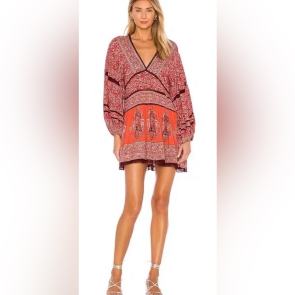 Free People Luna Scarf Print Mini Dress/Tunic NWT
